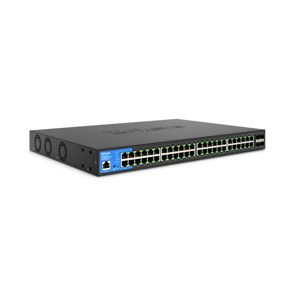 Linksys LGS352MPC-EU - 48-Port Managed Gigabit PoE+ Switch with 4 10G SFP+ Uplinks and 740W Power Budget - Image 2