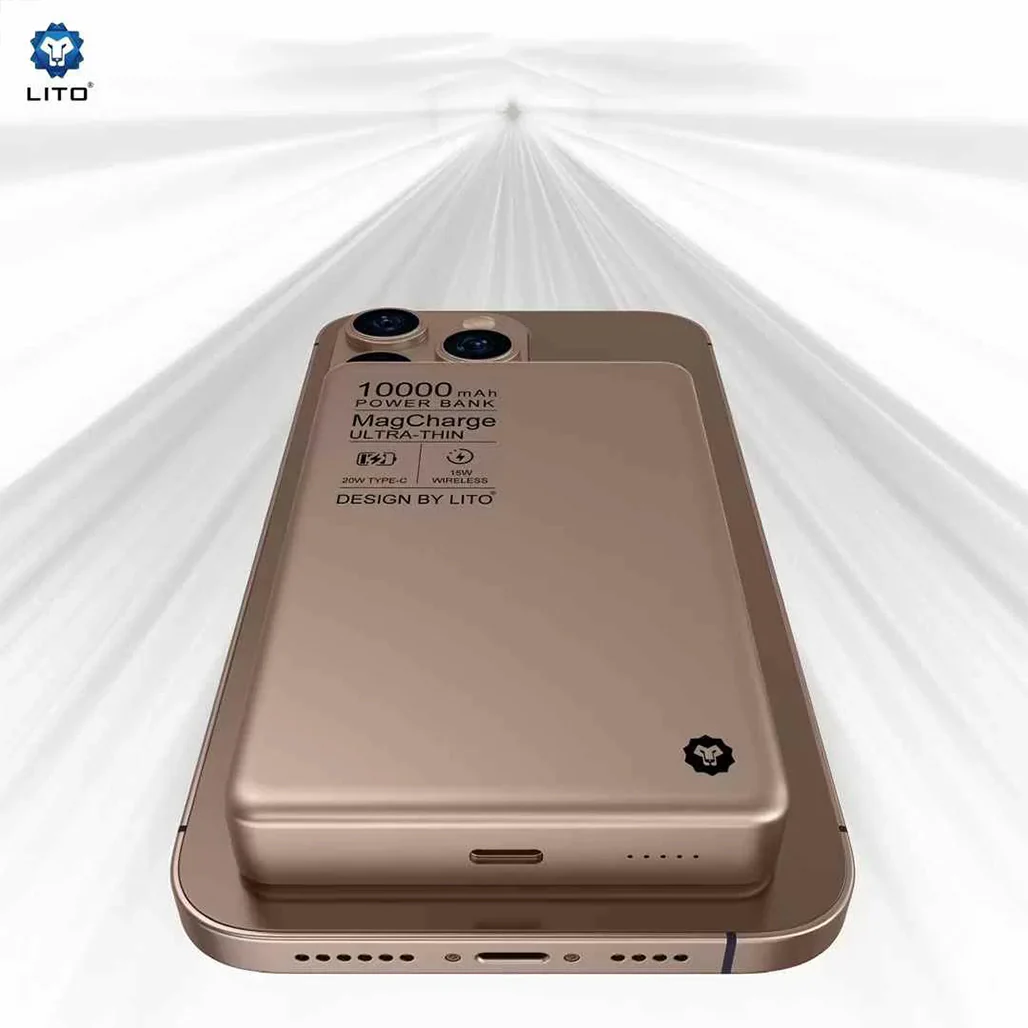 LITO LP01 10000mAh Magnetic Wireless Power Bank – Fast Charging Portable Charger for iPhone & Android - Image 3