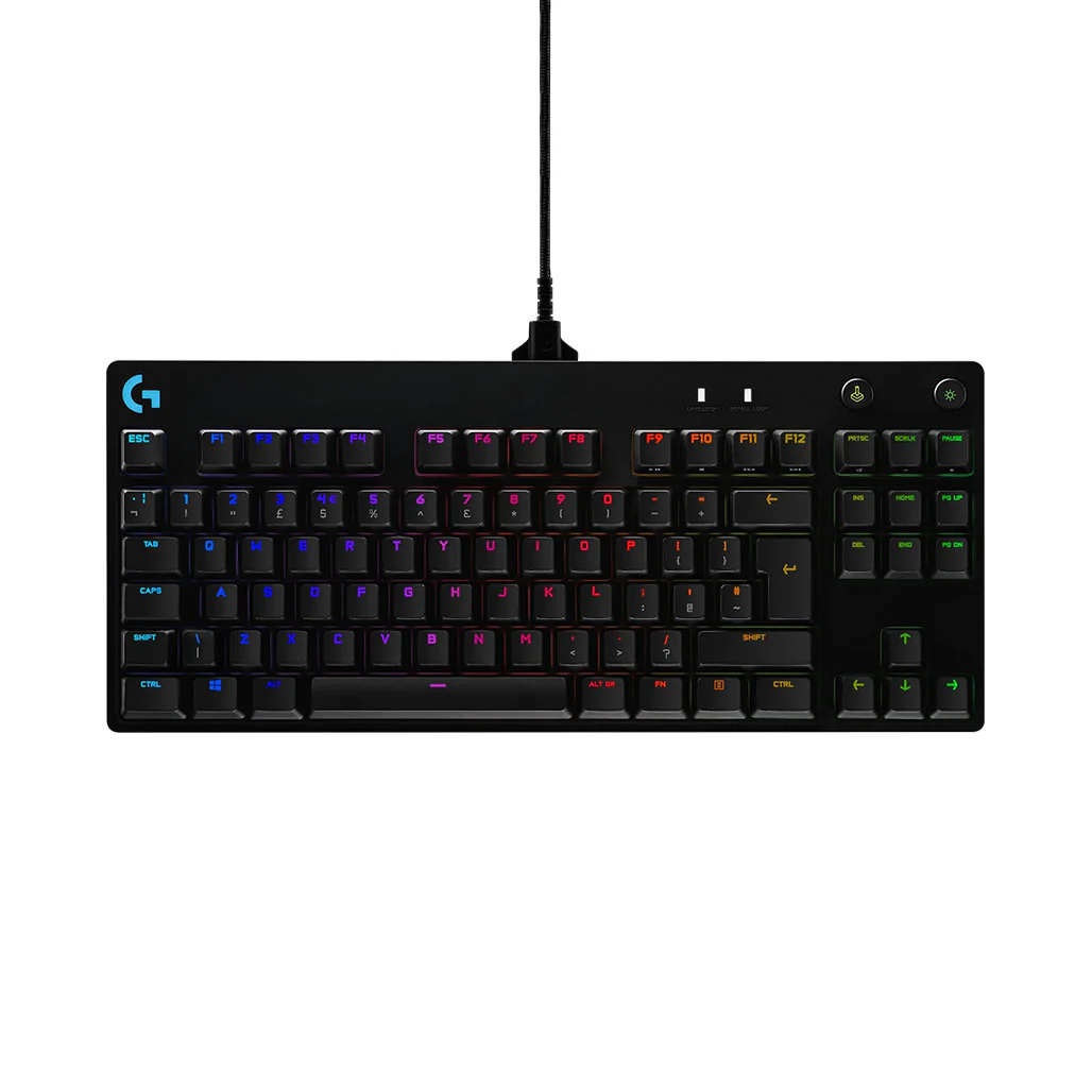 Logitech 920-009392 PRO - Tenkeyless Wired Compact Mechanical Keyboard with GX Clicky Switches