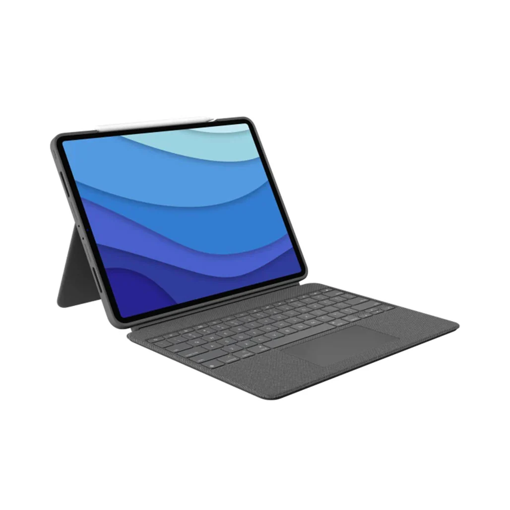 Logitech Combo Touch Detachable Keyboard Case for iPad Pro 12.9-inch (5th & 6th Gen) - Auto-Adjusting Backlit Keys, Four Usage Modes