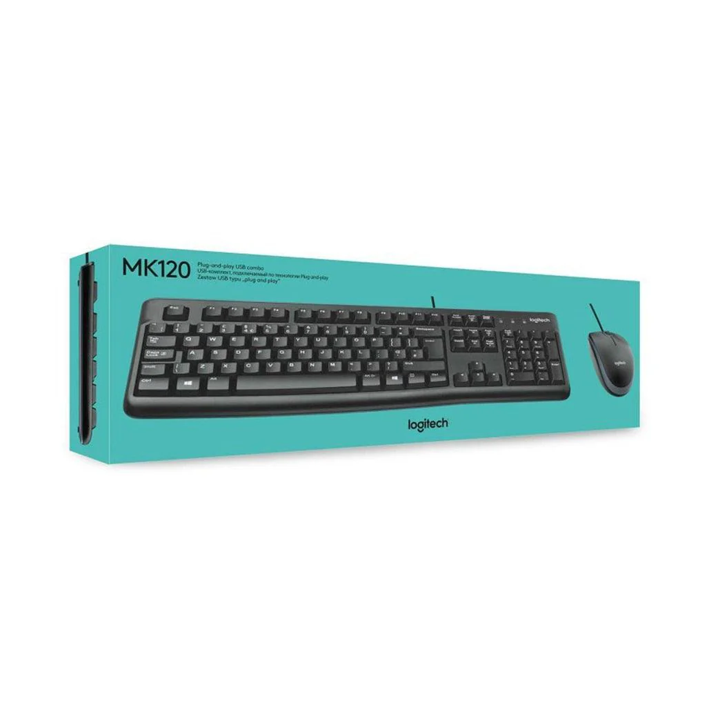 Logitech MK120 Corded Keyboard and Mouse Combo - Image 3