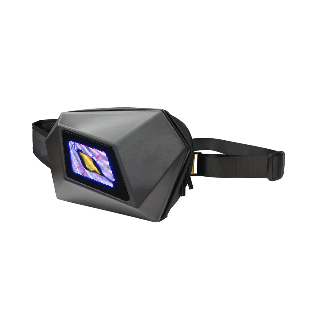 LOY LED Sling Bag - Black | Personalized LED Screen, Waterproof, Adjustable Crossbody Design - Image 2