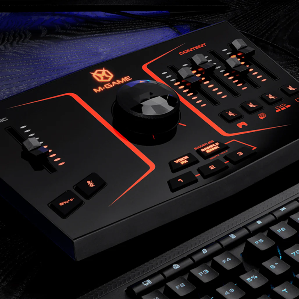 M-Audio - M-Game SOLO - USB Streaming Mixer with LED Lighting, Voice FX & Sampler - Image 7