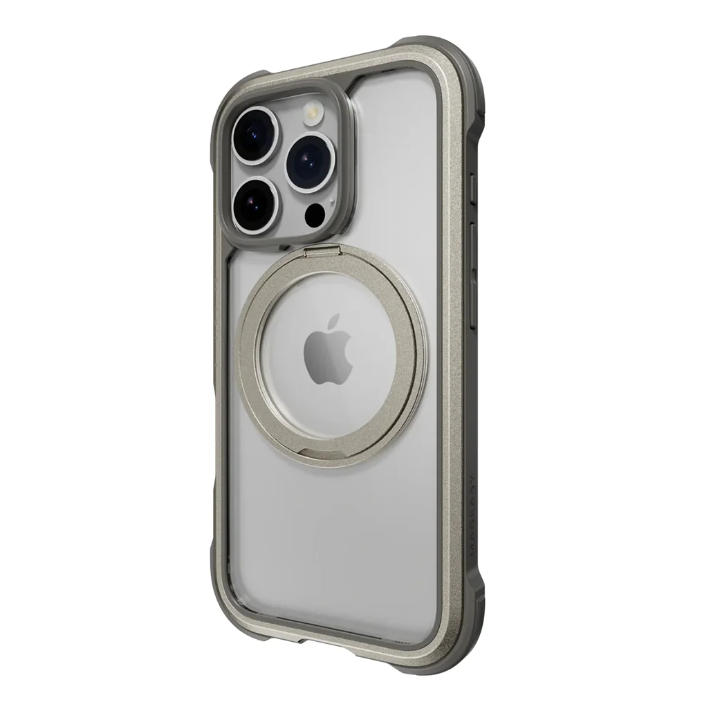 Mageasy Odyssey M360 Magnetic iPhone 16 Pro Titanium Stand Case – 360° Rotating, MagSafe Compatible, Military-Grade Protection - Image 2