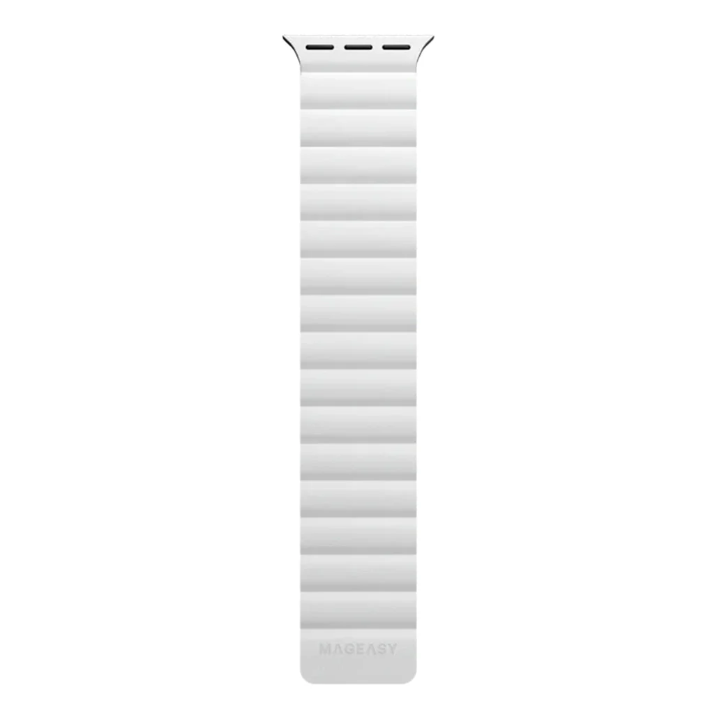 Mageasy SKIN Silicone Magnetic Apple Watch Band 38mm/40mm/41mm - White | Waterproof & Sweat-Resistant