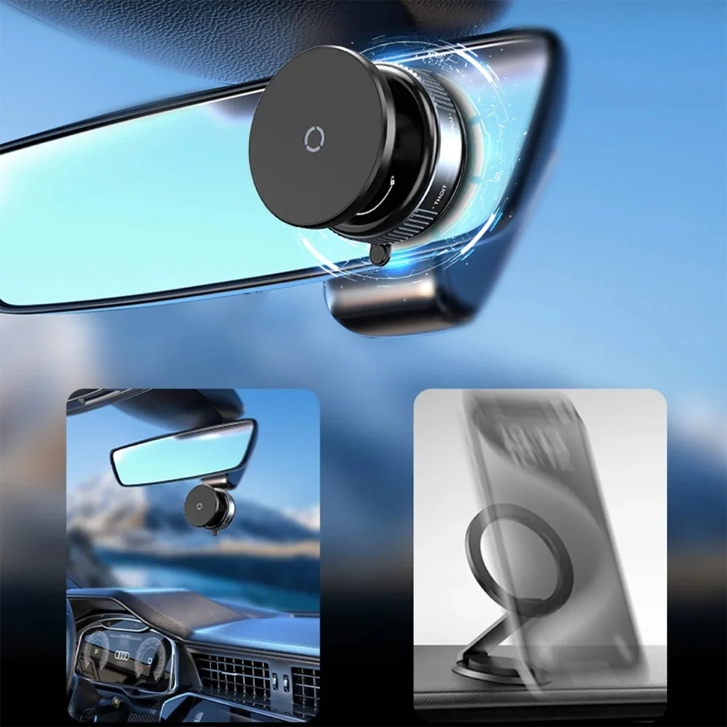 Magnetic Wireless Car Charger Mount K007S – Vacuum Suction & One-Handed Operation - Image 5