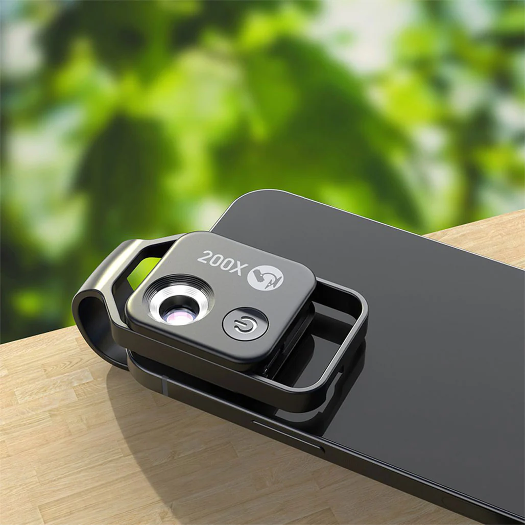 Apexel 200X Magnification Microscope Lens with LED - Portable Clip-On Magnifier for Smartphones - Image 3
