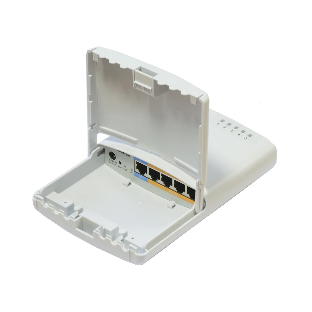MikroTik PowerBox - 650MHz CPU, 64MB RAM, 5x Ethernet Ports with PoE Output for 4 Ports | RB750P-PBr2 - Image 2