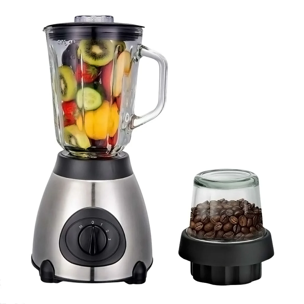 MIL Germany 900W Ice Crusher Blender with Glass Jar & Grinder - Image 2