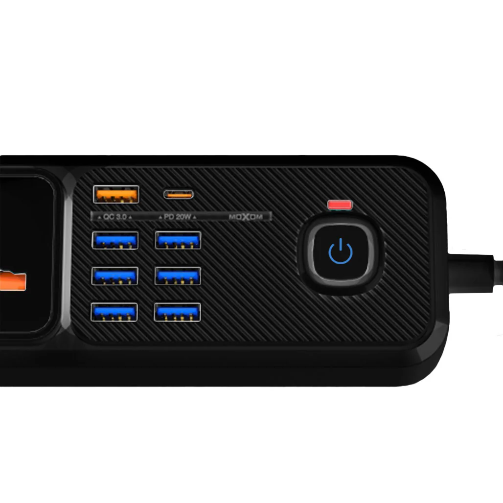 Moxom MX-ST16 12-in-1 Power Strip | 7 USB Ports, 1 PD Outlet, 2500W Max Output, and Dual Protection - Image 2