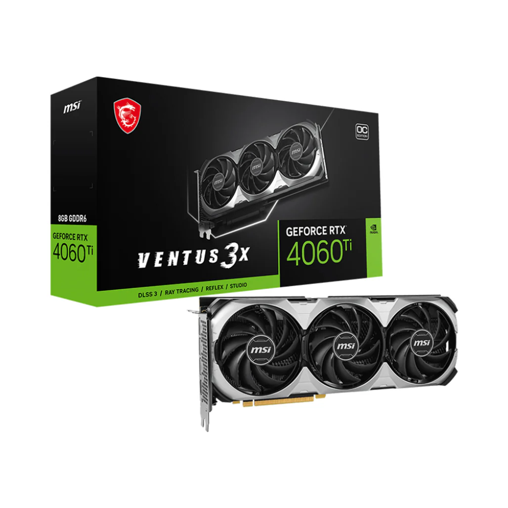 MSI GeForce RTX™ 4060 Ti VENTUS 3X 8G OC – Advanced Graphics Card with Triple Fan Cooling and DLSS 3 - Image 2