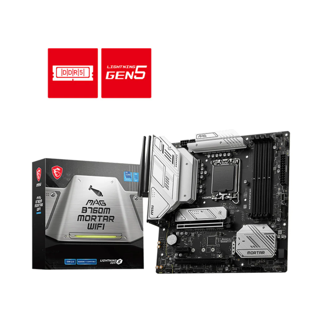 MSI MAG B760M Mortar WiFi Motherboard - Model 911-7E01-039 | High-Performance mATX with DDR5 and PCIe 5.0 - Image 5