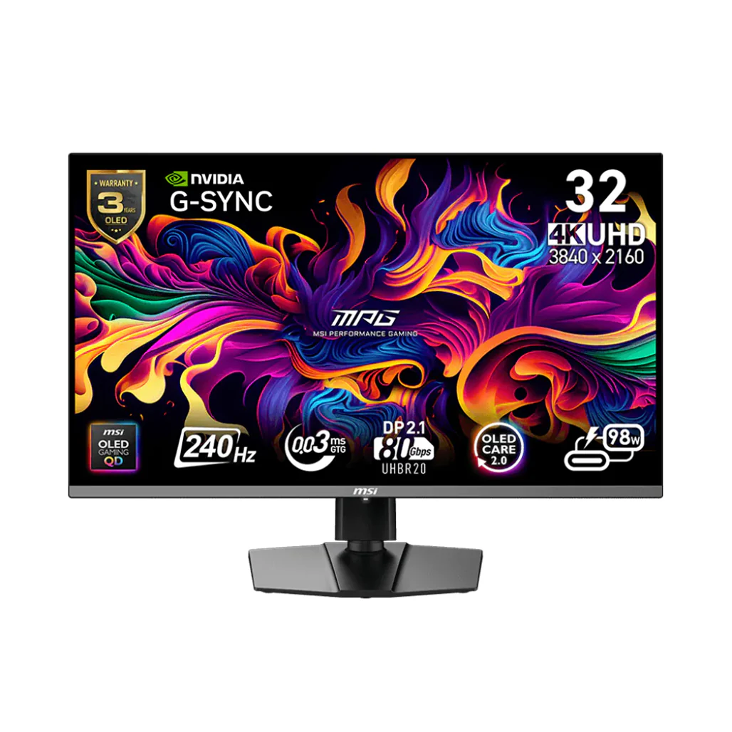 MSI MPG 322URX QD-OLED - 32" 4K UHD 240Hz Gaming Monitor