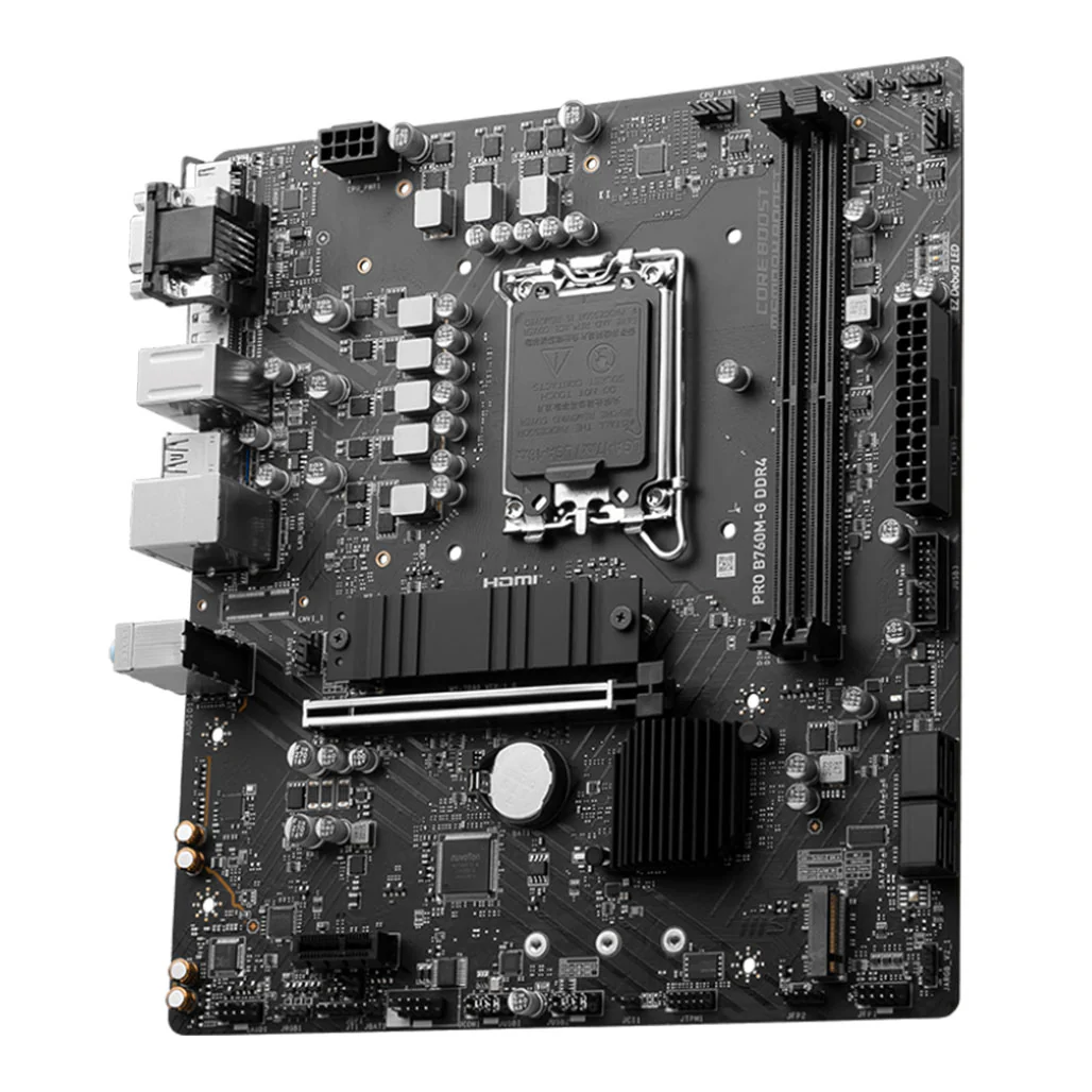 MSI PRO B760M-G DDR4 Motherboard - Optimized for 12th/13th/14th Gen Intel® CPUs with PCIe 4.0 and 2.5G LAN - Image 2