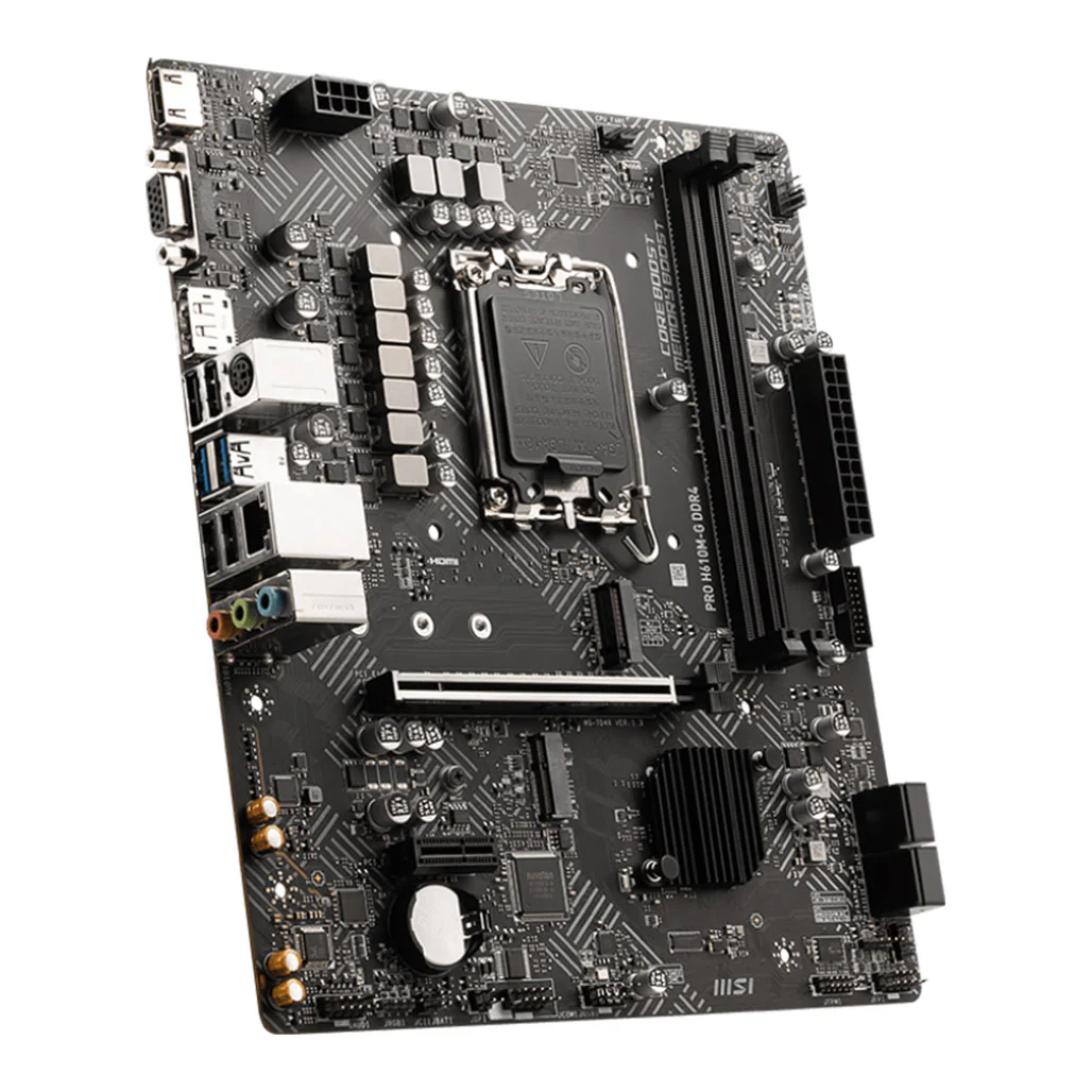 MSI PRO H610M-G DDR4 Micro-ATX Motherboard - Advanced Performance with Intel® H610 Chipset and Lightning Gen 4 PCIe - Image 3