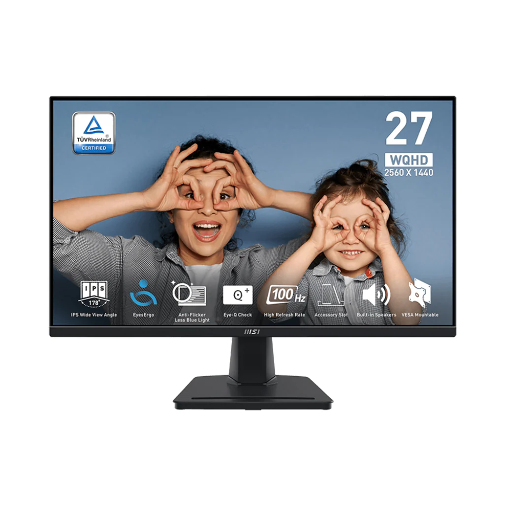 MSI PRO MP275Q 27” WQHD 100Hz IPS Business Monitor with EyesErgo Technology