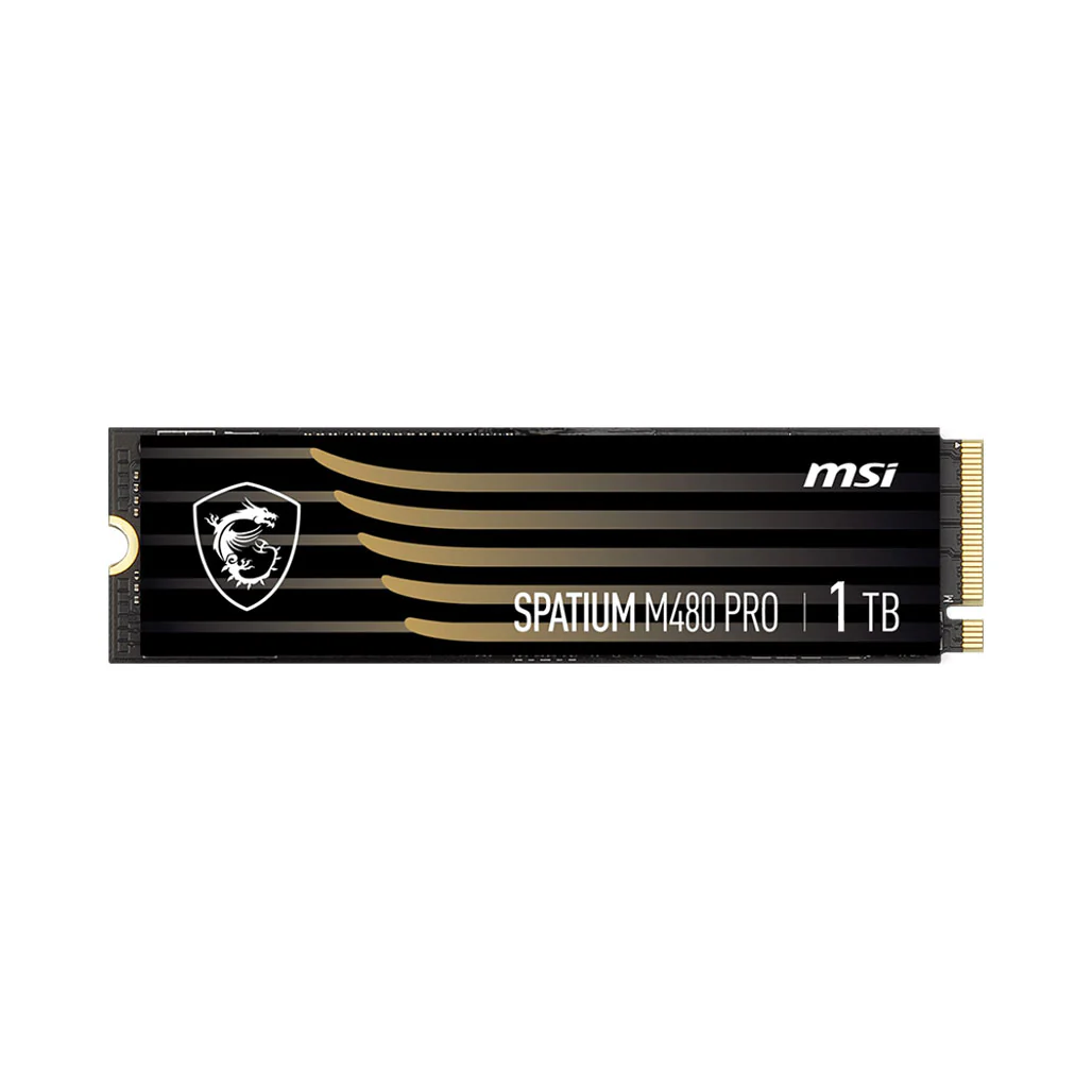 MSI Spatium M480 PRO 1TB PCIe 4.0 NVMe M.2 SSD - Superior Speed and Performance for Gaming and Professional Use