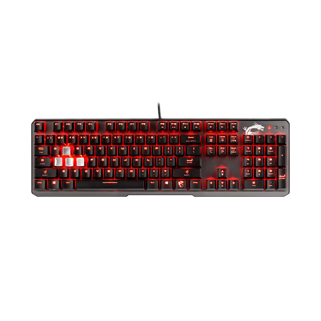 MSI Vigor GK60 - Full-size Wired Mechanical Gaming Keyboard with Cherry MX Red Switches