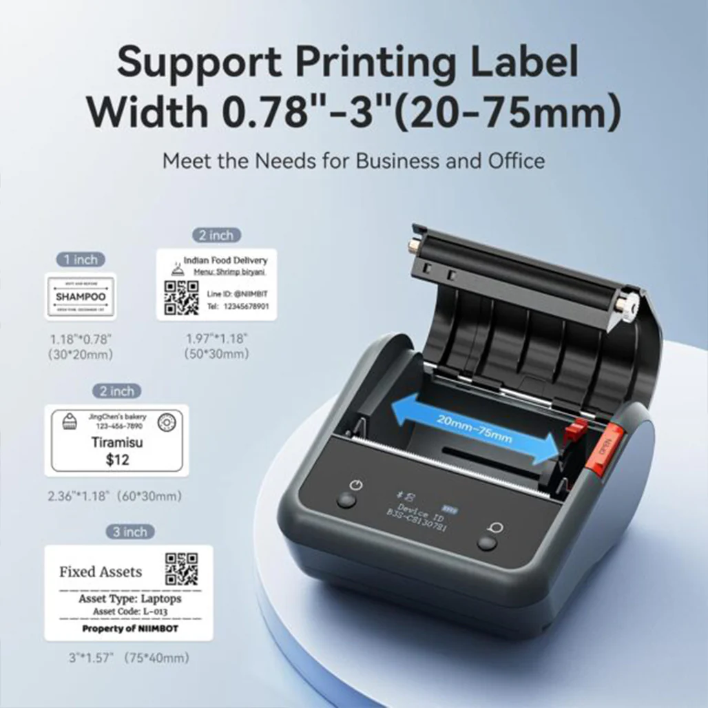 Niimbot B3S-P - 3" Portable Thermal Label Printer - Image 2