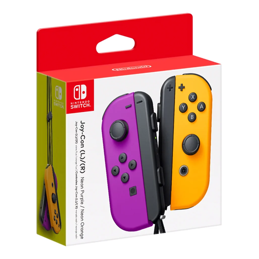 Nintendo Joy-Con (L/R) Neon Purple and Neon Orange Controllers - Image 2