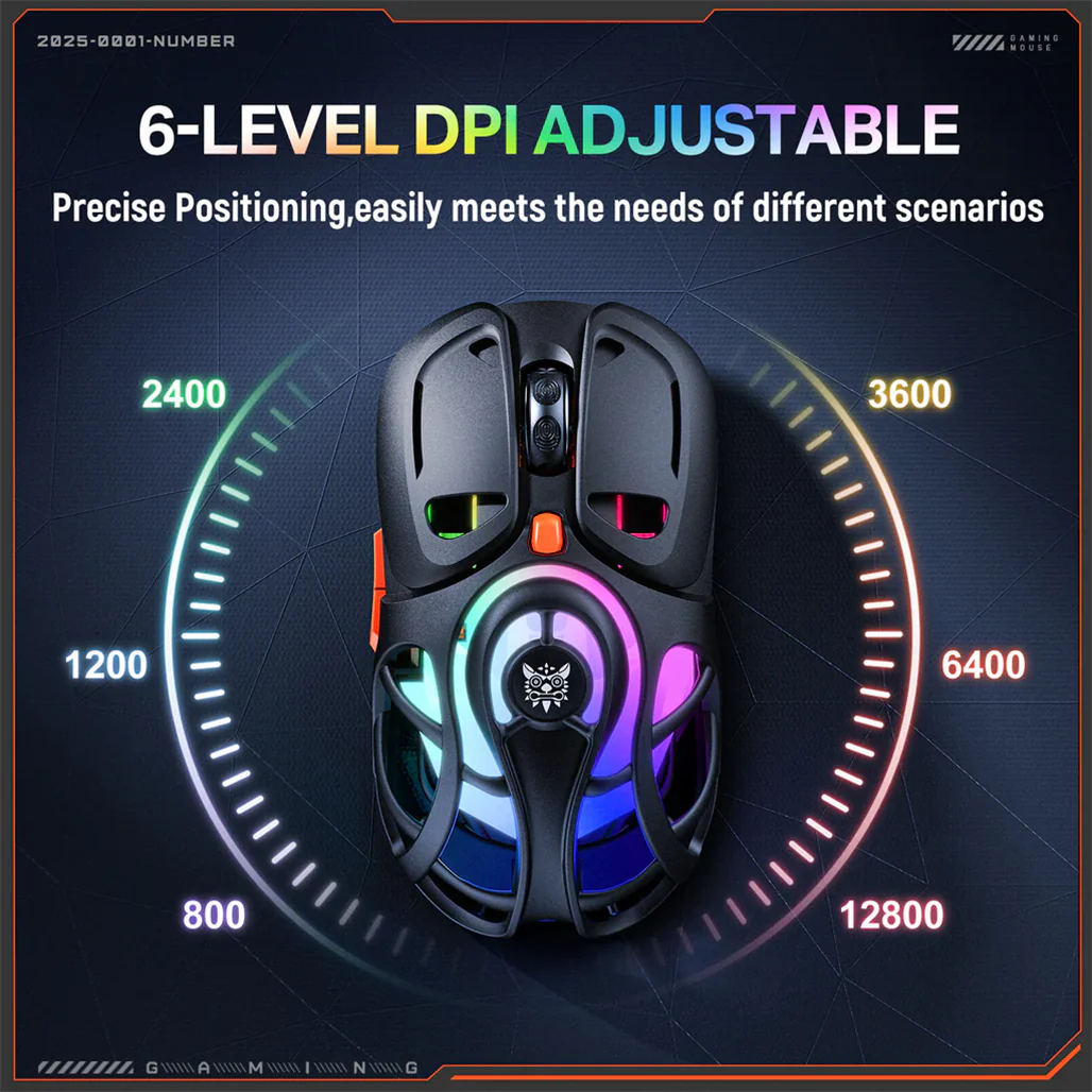 Onikuma Tri-Mode RGB Gaming Mouse - DM02 - Image 5