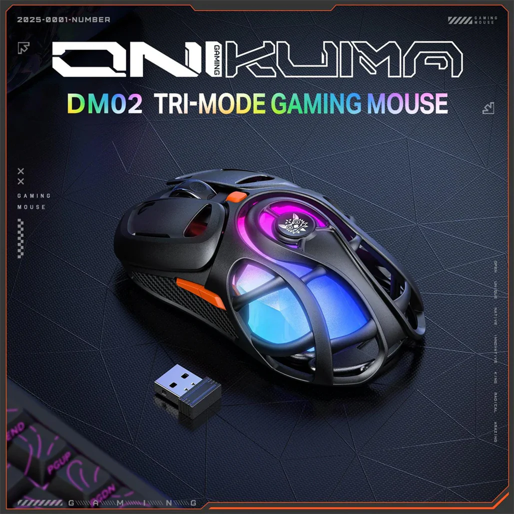 Onikuma Tri-Mode RGB Gaming Mouse - DM02 - Image 7