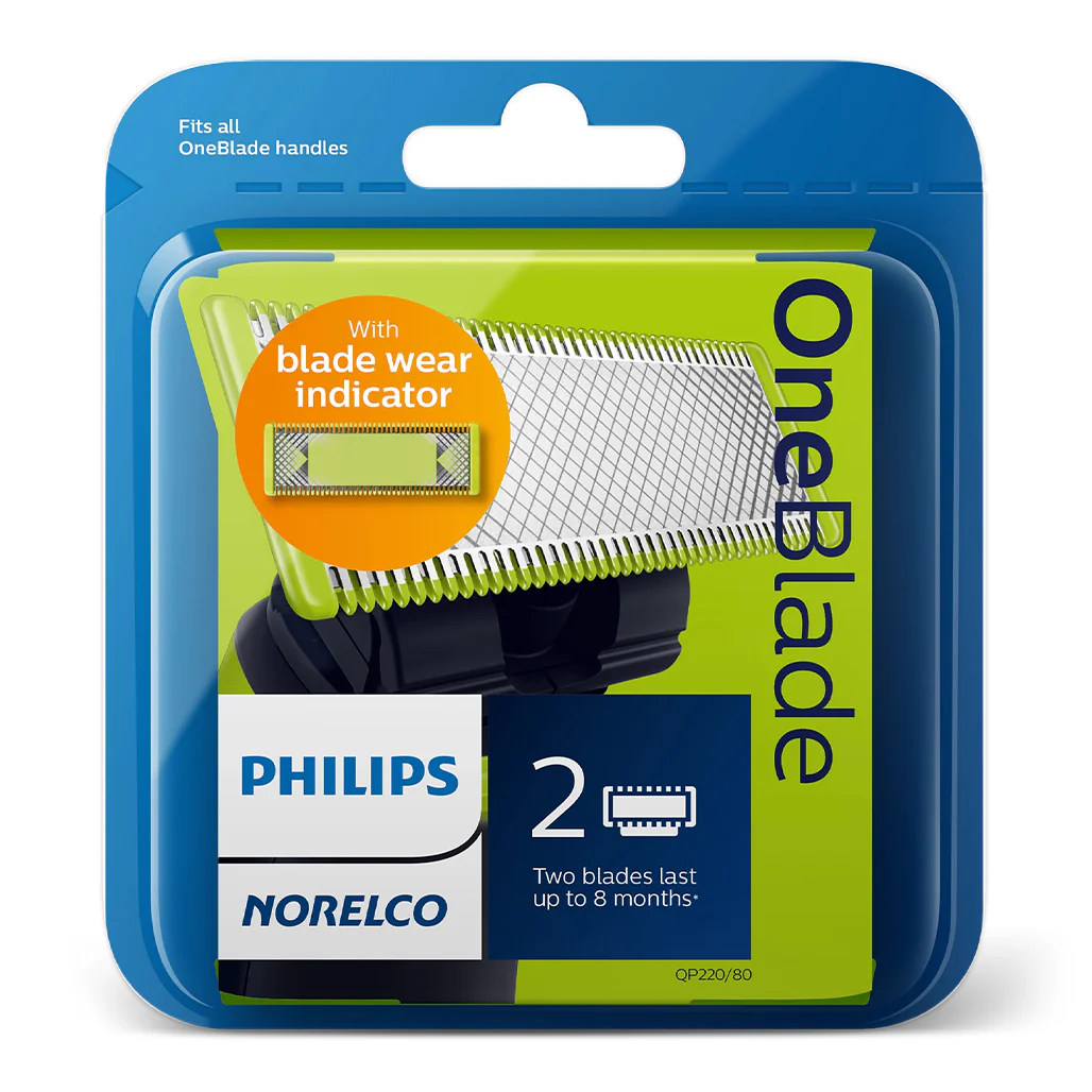 Philips Norelco OneBlade Replacement Blades QP220/51 – 2-Pack for Face & Body Hair Trimming and Shaving - Image 4