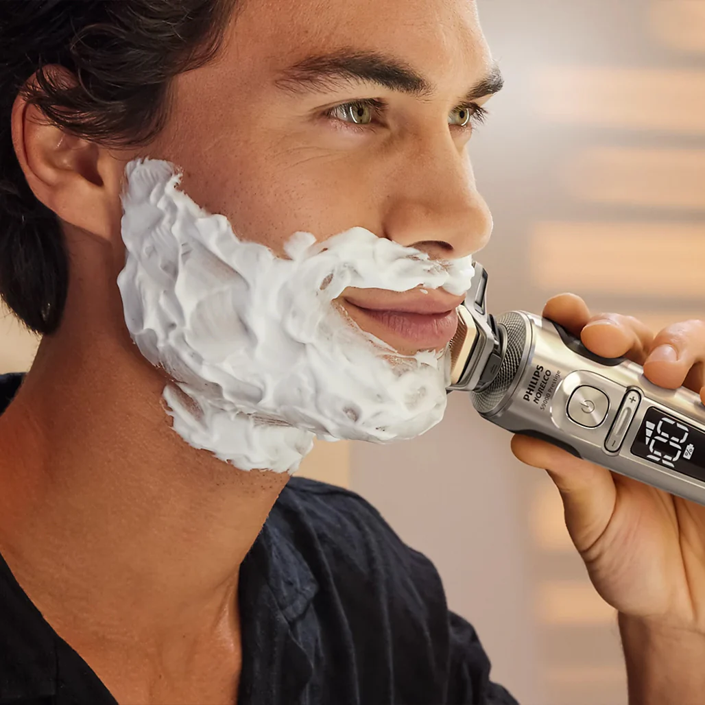 Philips Norelco S9000 Prestige Wet & Dry Electric Shaver with SenseIQ – Skin-Level Precision Shaving for Sensitive Skin - Image 6