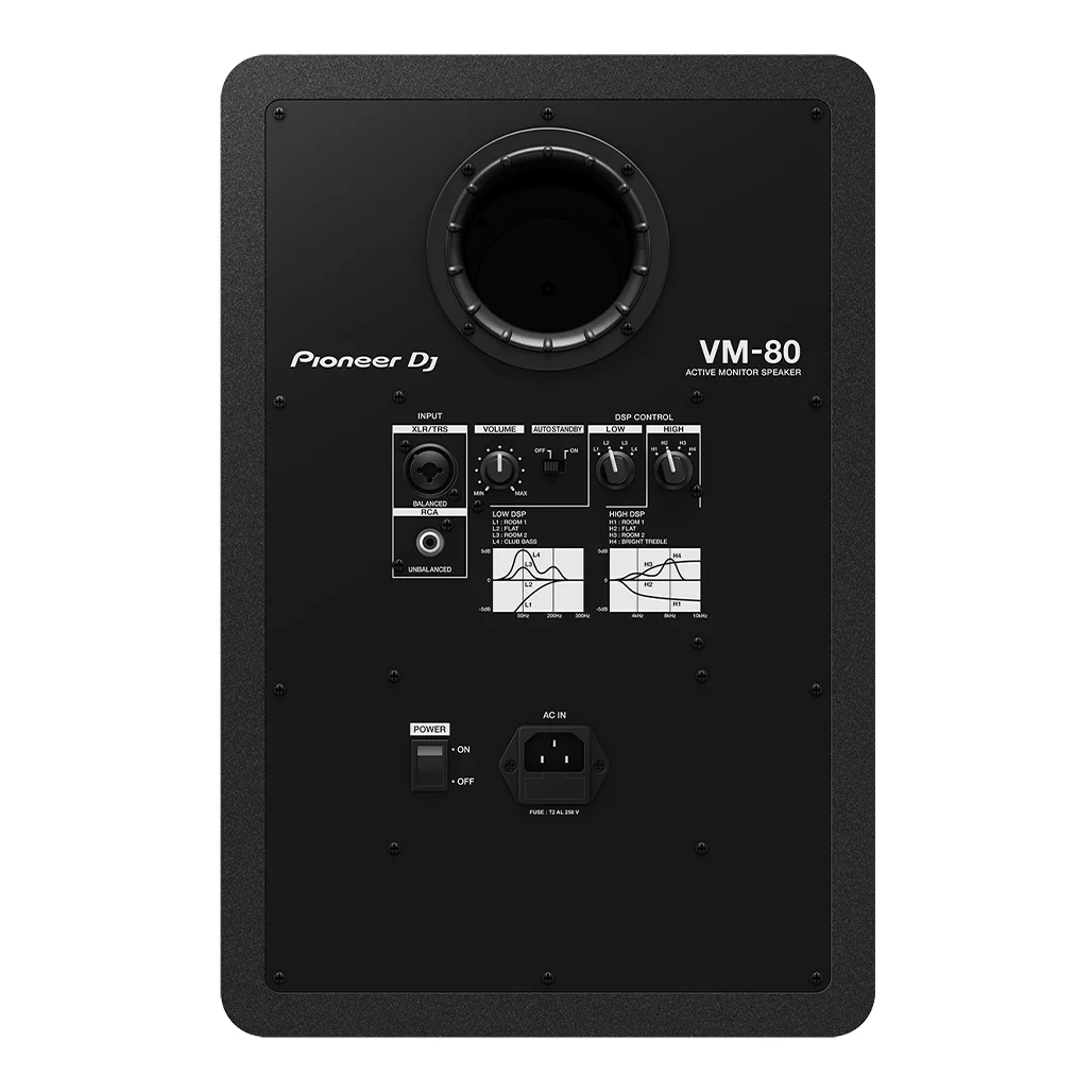 Pioneer VM-80 - 8” Active Monitor Speaker with DSP Control - Black - Image 3