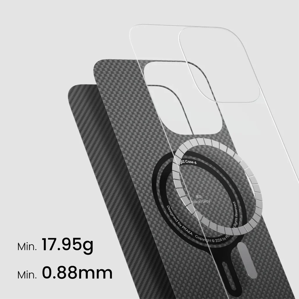 Pitaka Classic Ultra-Slim Case for iPhone 16 Pro – Lightweight Aramid Fiber Protection with Magnetic Integration - Image 4