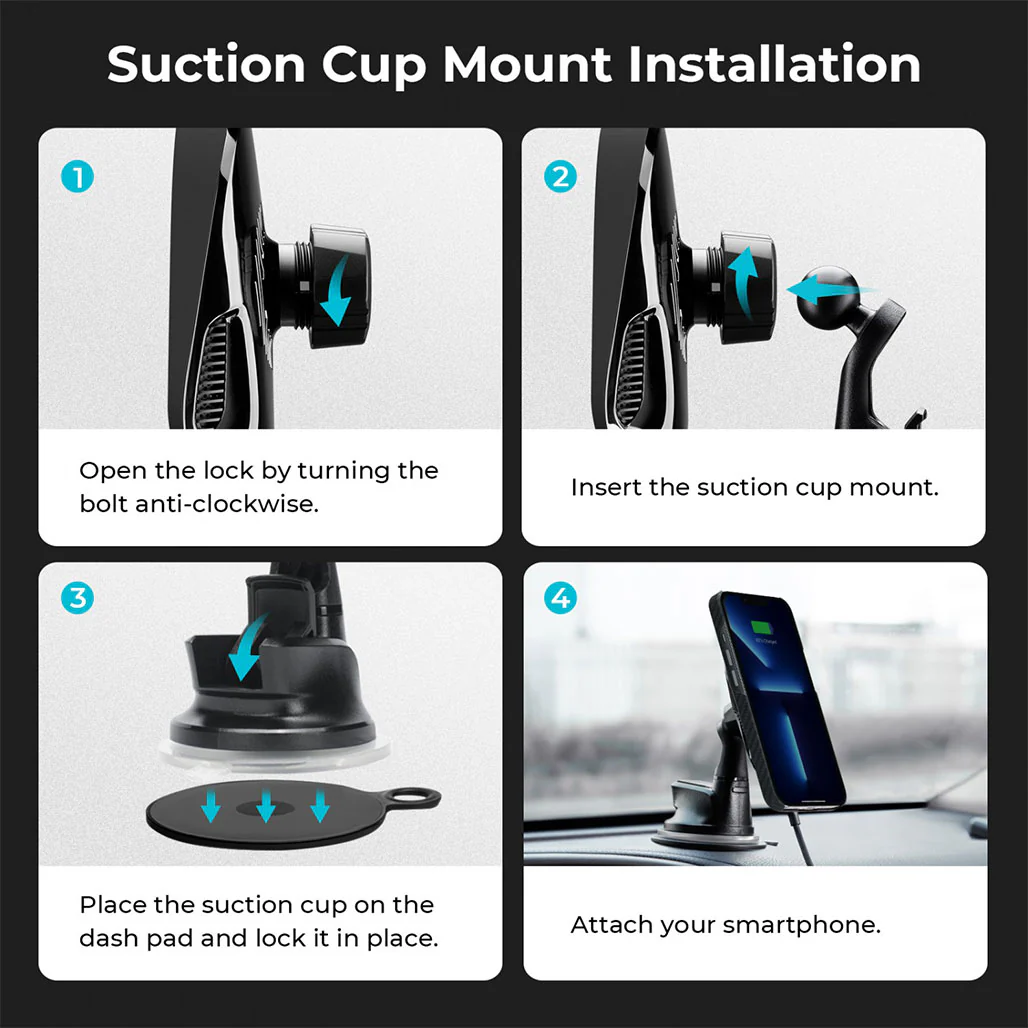 Pitaka MagEZ Car Mount Pro With Suction - Image 4