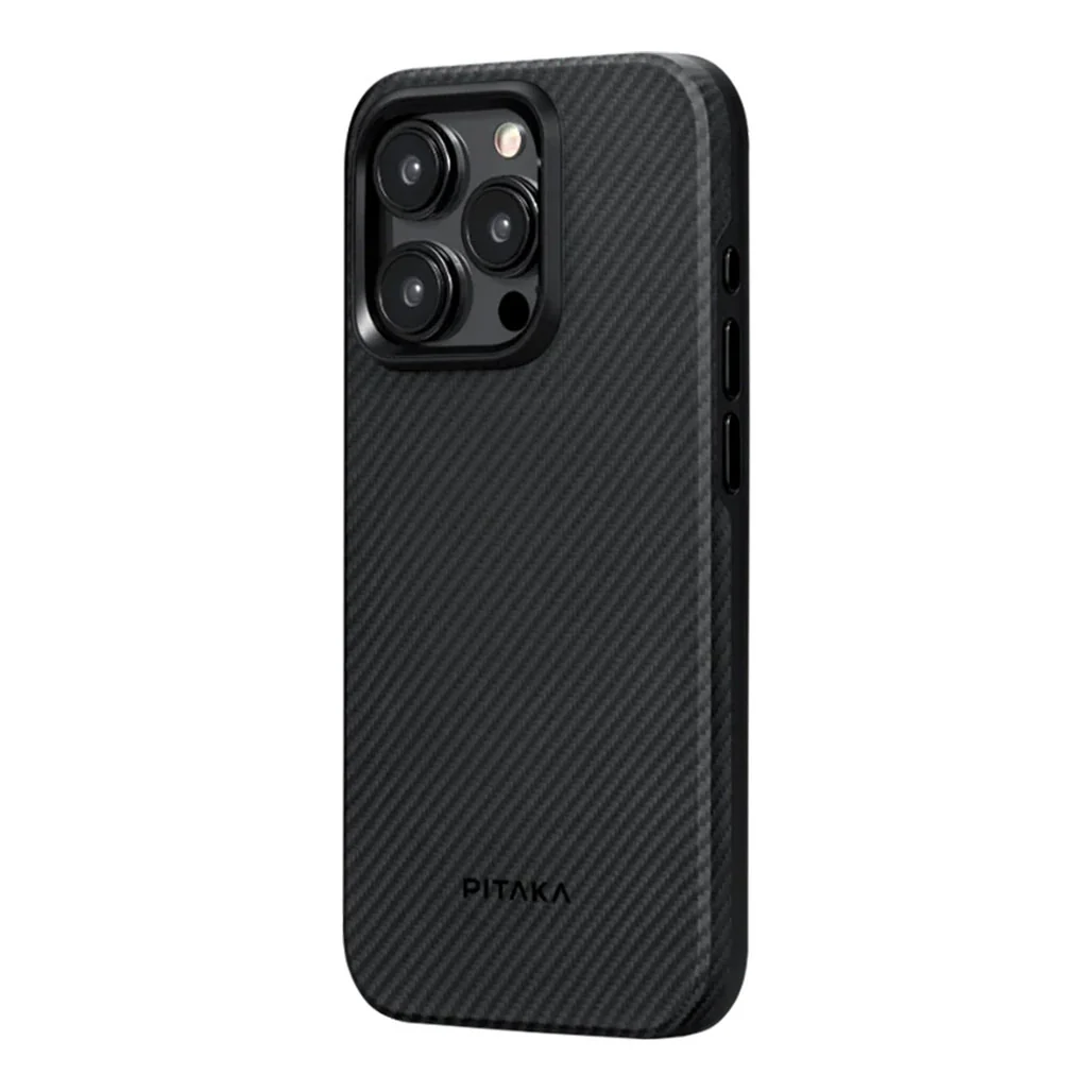 Pitaka MagEZ Case Pro 4 For iPhone 15 Pro - 600D Black/Grey (Twill) - Image 2