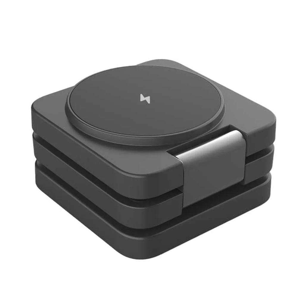 Porodo 3-in-1 MagSafe Wireless Foldable Fast Charger 15W - Multi-Device Charging Station for iPhone, Apple Watch, and AirPods - Image 2