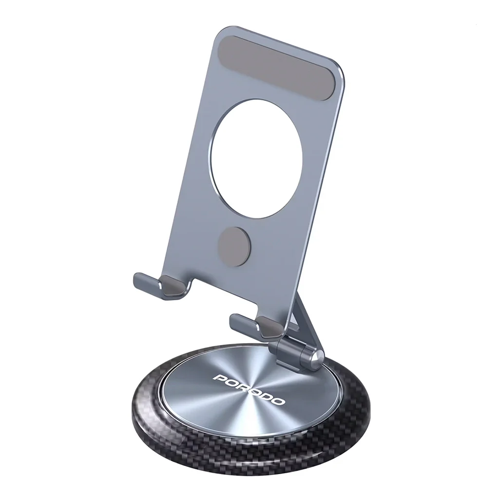 Porodo 360° Rotating Mobile & Tablet Stand – Adjustable Foldable Holder