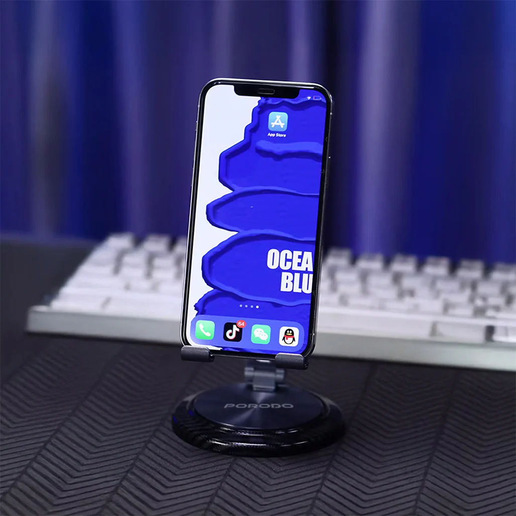 Porodo 360° Rotating Mobile & Tablet Stand – Adjustable Foldable Holder - Image 3