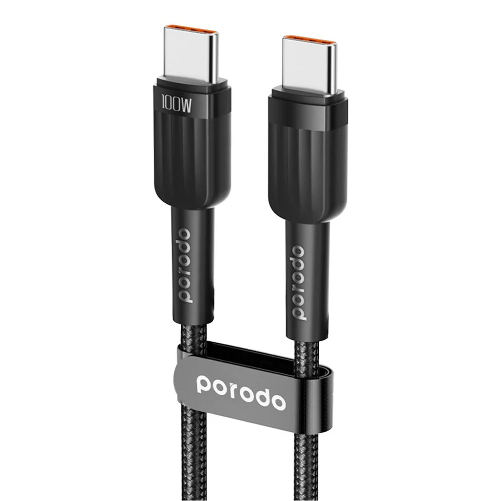 Porodo 50W Dual Port Car Charger PD 20W QC 30W with C to C Cable - Black - Image 3