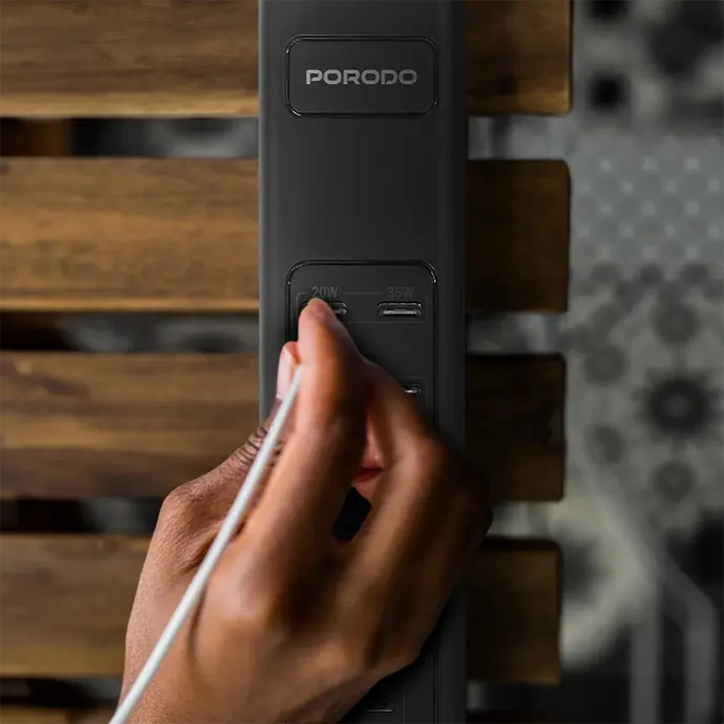 Porodo 85W Multi-Port USB Charging Hub - Fast Charging with 9 Ports, UK Plug, and 2M Cable - Image 3