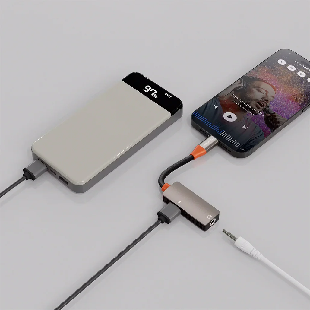 Porodo AudioLink Duo Lightning & 3.5mm Jack Splitter - Image 3
