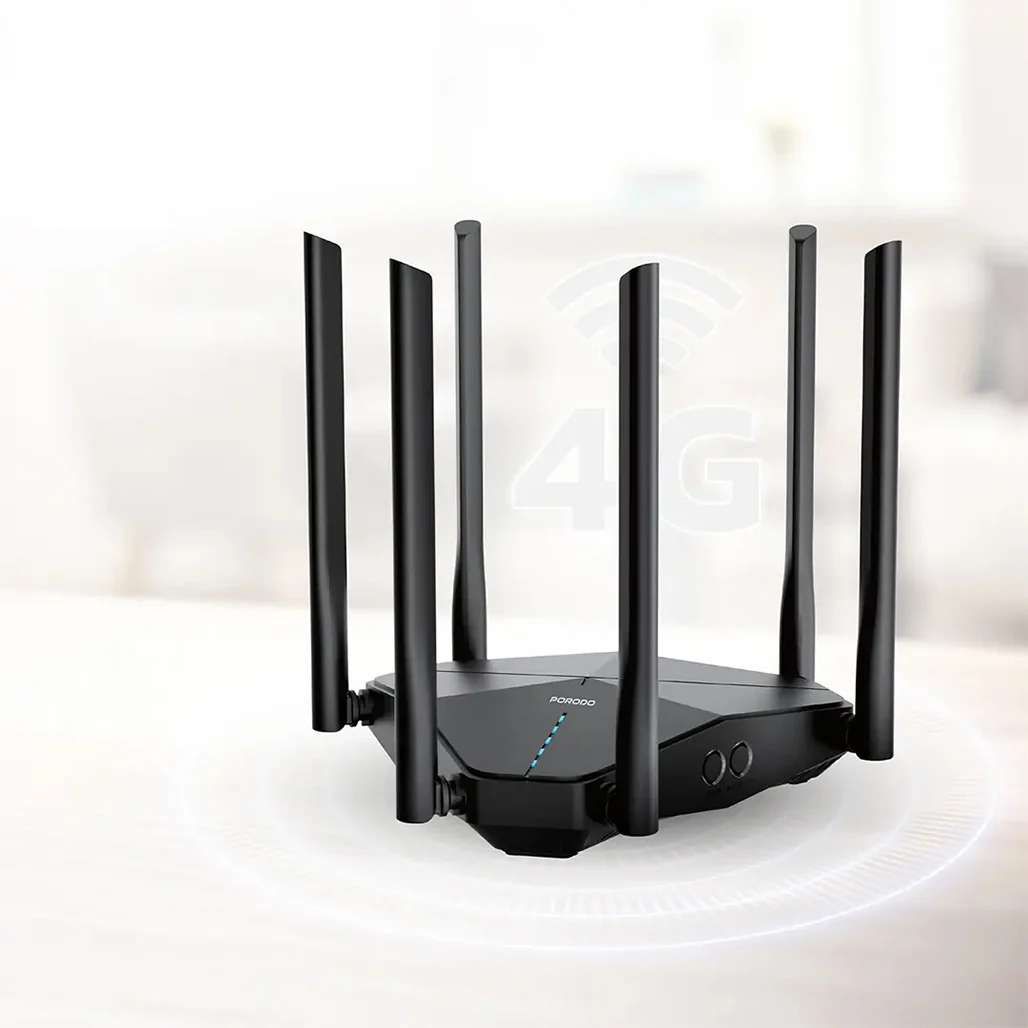 Porodo Dual Band Portable Wi-Fi Router - Black - Image 4