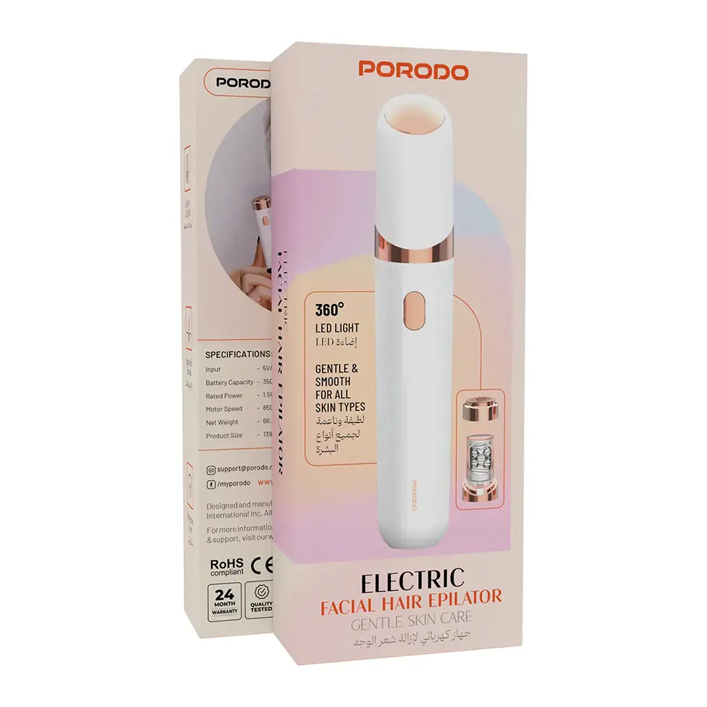 Porodo Electric Facial Hair Epilator - Image 2