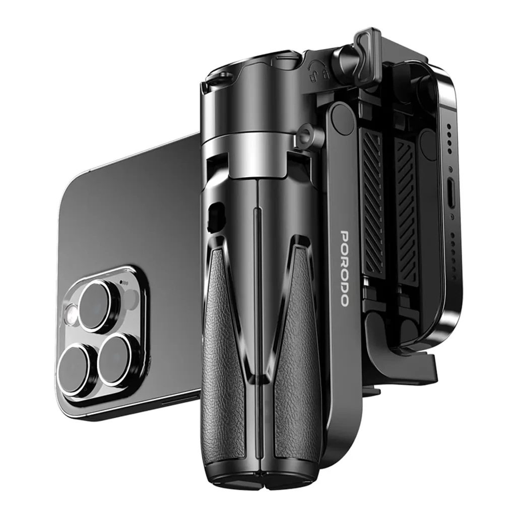 Porodo Foldable Selfie Stick with Extendable Tripod - Compact, Durable, and Wireless for Perfect Shots - Image 3