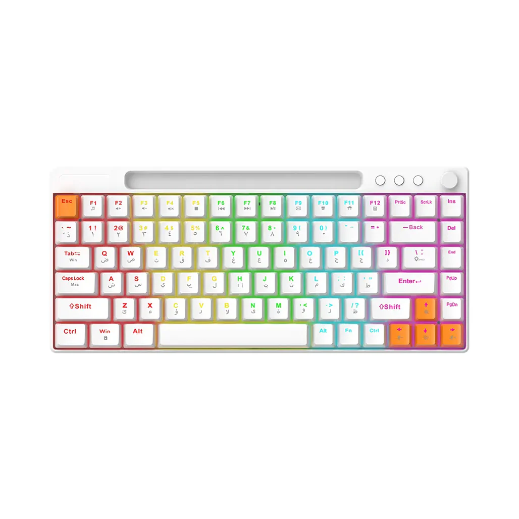 Porodo Gaming 84 Keys Mechanical Gaming Keyboard with SNK Red Switches - Image 2