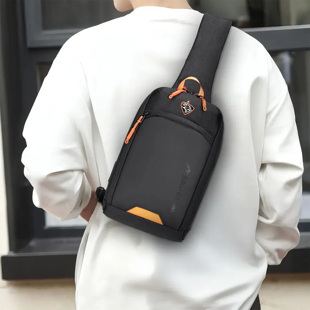Porodo Gaming Crossbody Bag – Water-Resistant, PD 40W Fast Charging, Secure Storage – Black - Image 6