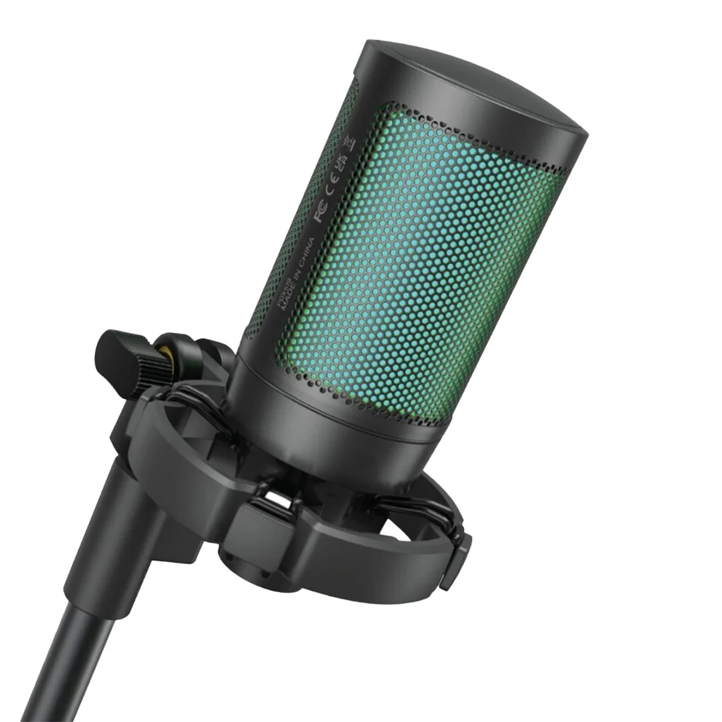 Porodo Gaming Professional RGB Condenser Microphone - Black - Image 3