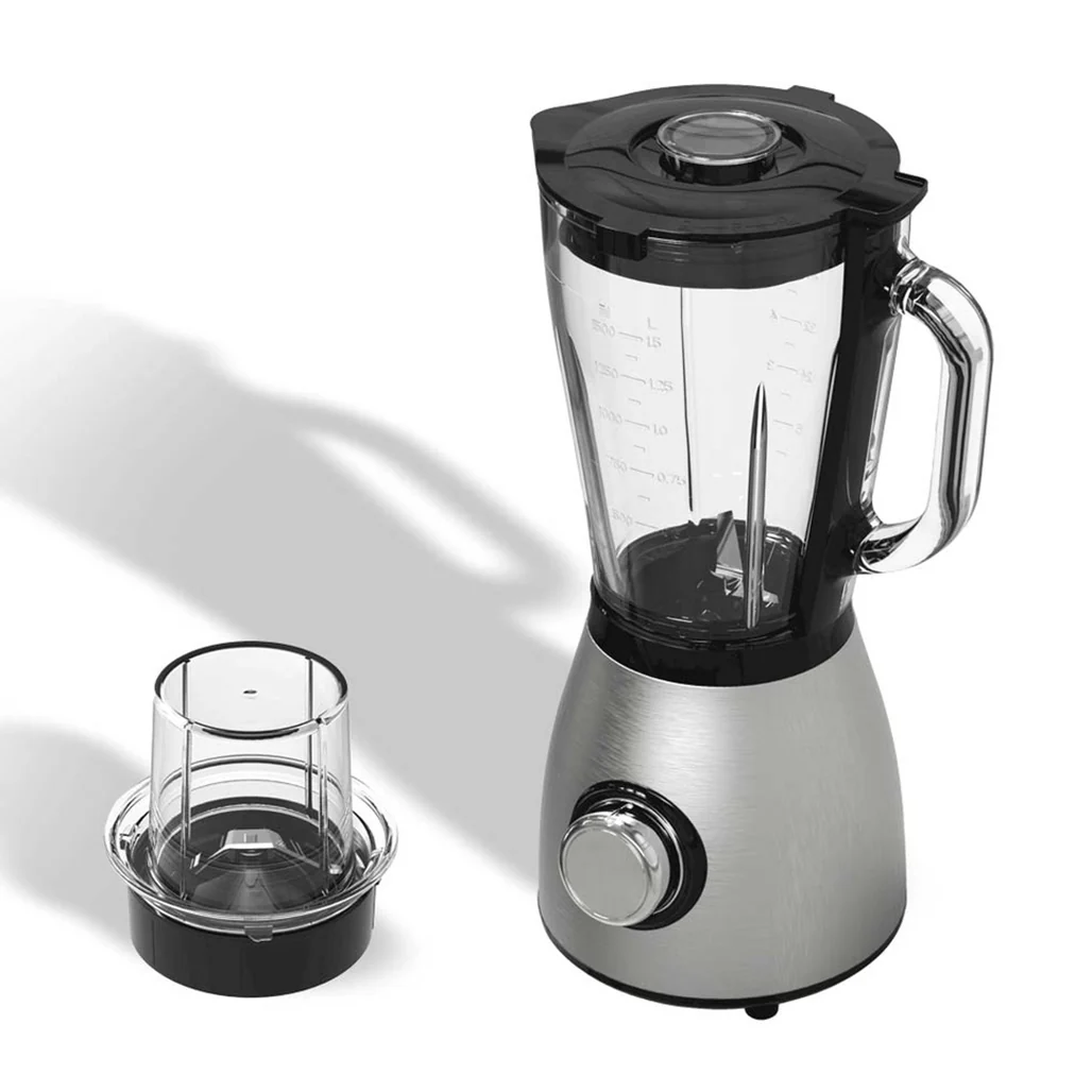 Porodo LifeStyle 800W 1.5L Stainless Steel Blender with Grinder Attachment and BS Plug - Image 2