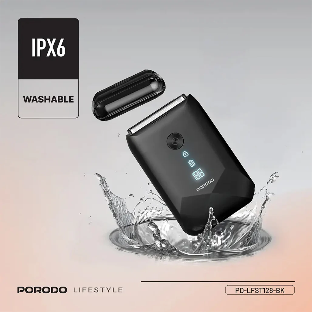 Porodo Lifestyle Dual-Blade Pocket Shaver – Black - PDLFST128BK - Image 3