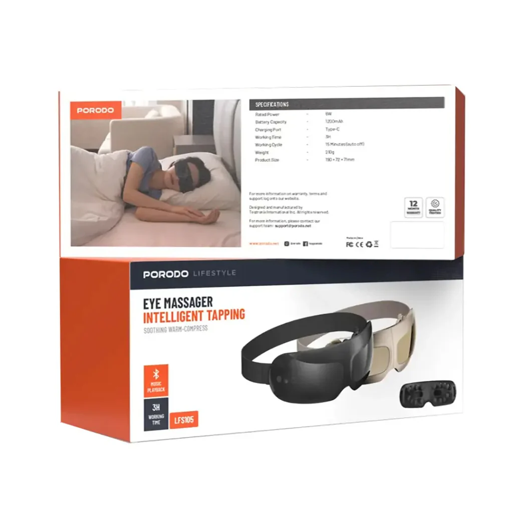 Porodo Lifestyle Eye Massager Intelligent Tapping - Image 4