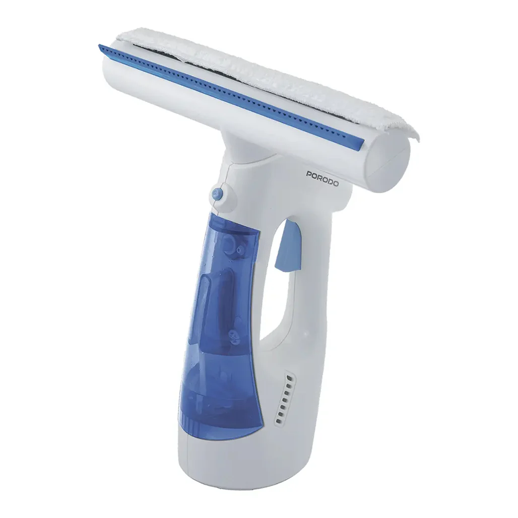 Porodo Lifestyle Handheld Window Cleaner – Rechargeable Glass Cleaning Vacuum with Spray, Wipe & Dry Function – 30-Min Runtime