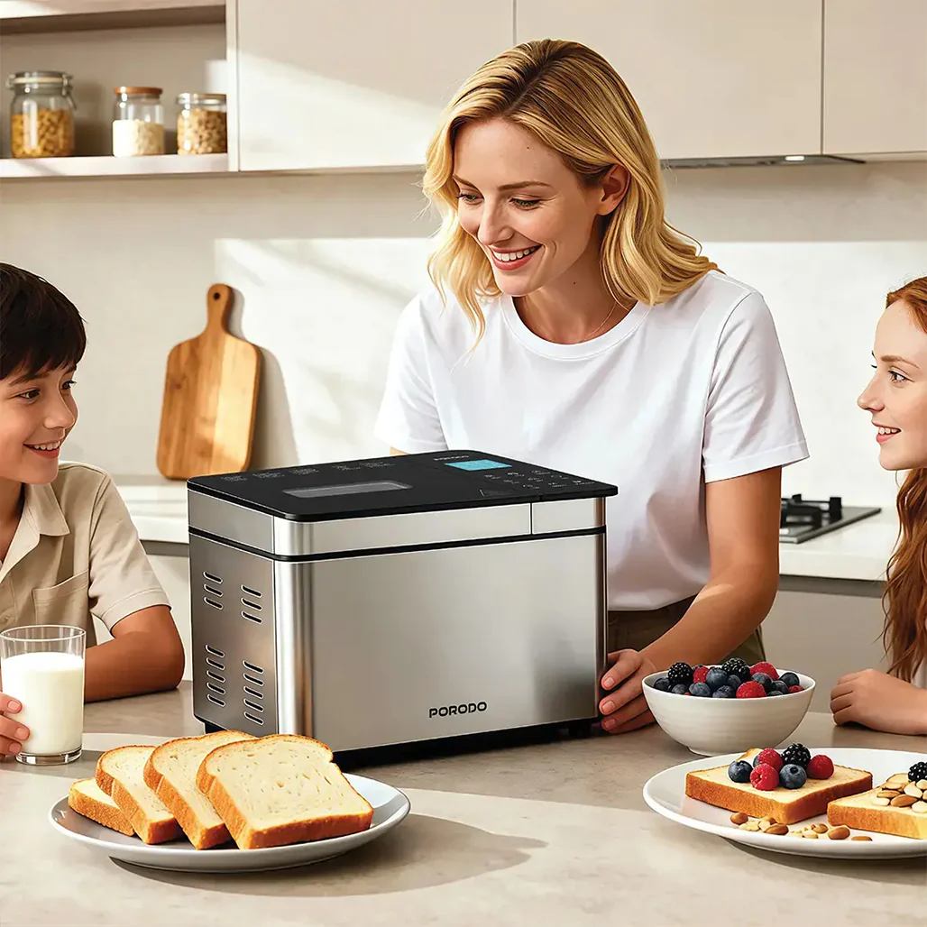 Porodo Lifestyle Khabaz Stainless Steel Automatic Bread Maker - Image 4