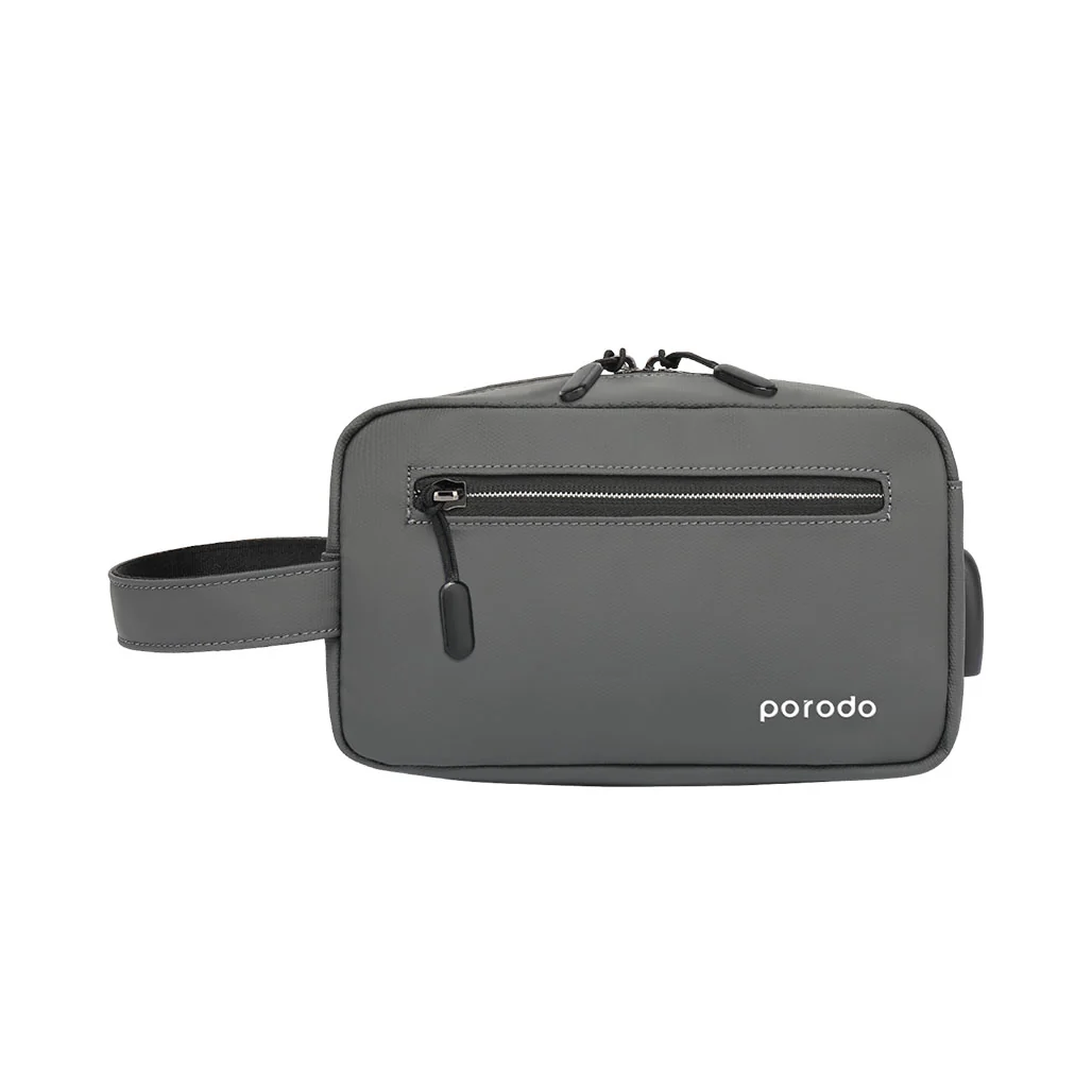 Porodo Lifestyle Multi-Compartment Storage Bag 8.2 inch With 2A USB Charging Output - Image 2